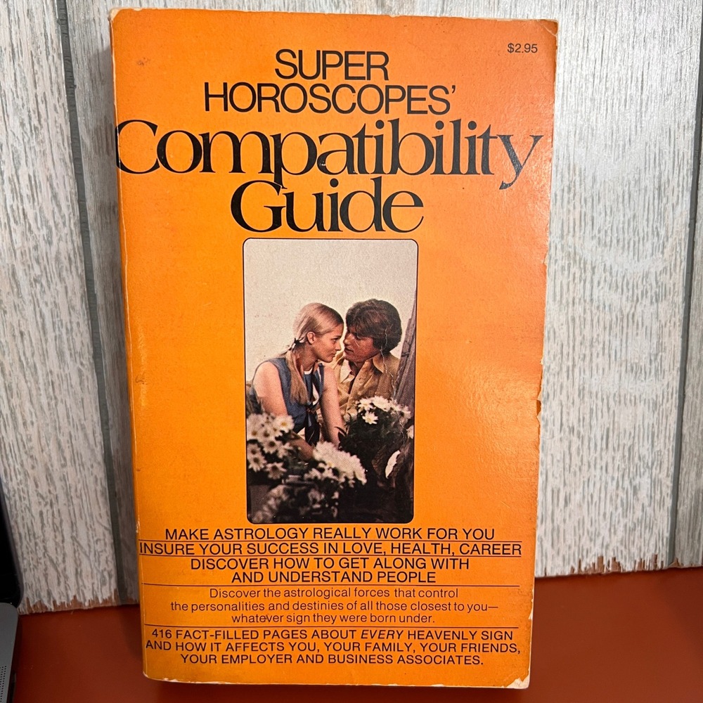Super Horoscopes Compatibility Guide Astrology Book 1972 Grosset Dunlap Vintage